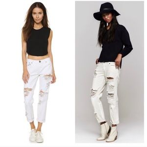 One Teaspoon White Denim Awesome Baggies